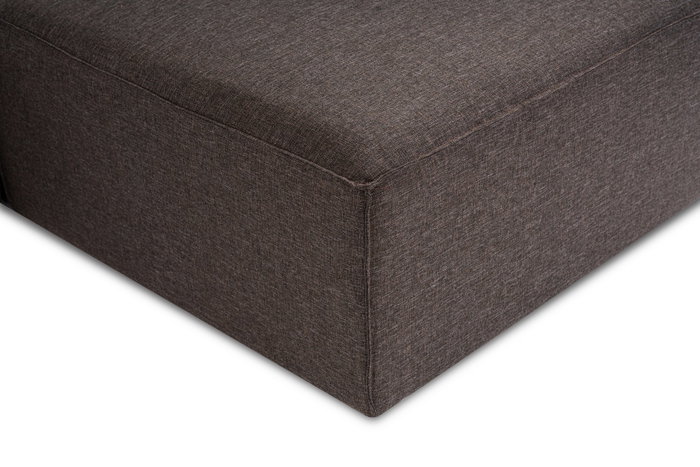 Atelier Del Sofa Sofá Esquinero Marrón Oscuro Lino 296x185x66 cm